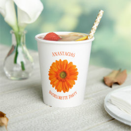Vasos De Papel Fiesta Floral Daisy Bachelorette personalizada
