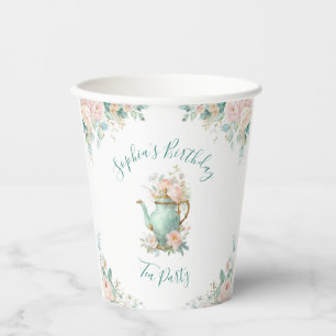 Vasos De Papel Fiesta floral de rosas vintage románticas shabby c