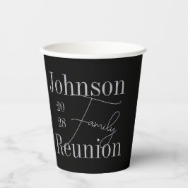 Vasos De Papel Fiesta gris plateado negro de Reunión familiar mod