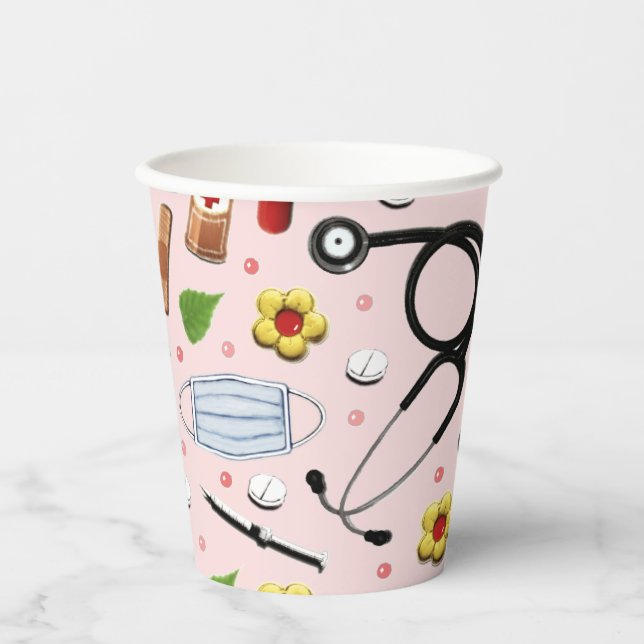 Vasos De Papel Fiesta médico (Anverso)