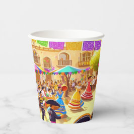 Vasos De Papel Fiesta Mexicana