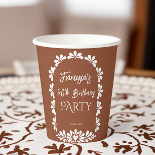 Vasos De Papel Fiesta mexicana fiesta terracotta talavera