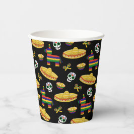 Vasos De Papel Fiesta mexicana y Día de Muertos
