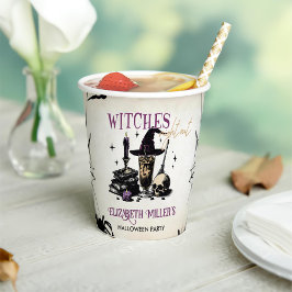 Vasos De Papel Fiesta nocturno de brujas de Halloween