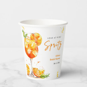 Vasos De Papel Fiesta Nupcial Amor al Primer Spritz Cóctel de Nar