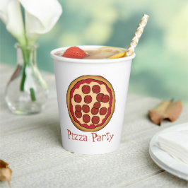 Vasos De Papel Fiesta Pizza