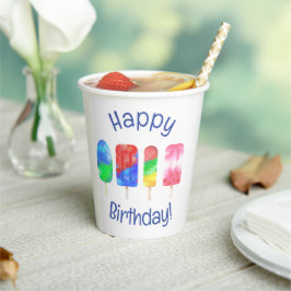 Vasos De Papel Fiesta Popsicle Summer