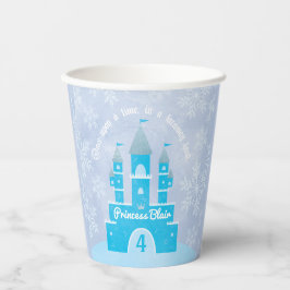 Vasos De Papel Fiesta Princesa de Invierno | Castillo azul de hi