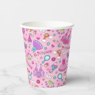Vasos De Papel Fiesta Princesa Rosa