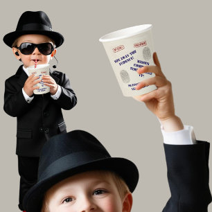 Vasos De Papel Fiesta principal de la misión espía secreta para n