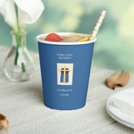 Vasos De Papel Fiesta religioso de Santa Cruz del Cielo Azul