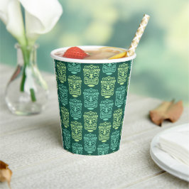 Vasos De Papel Fiesta Retro Tiki Beach