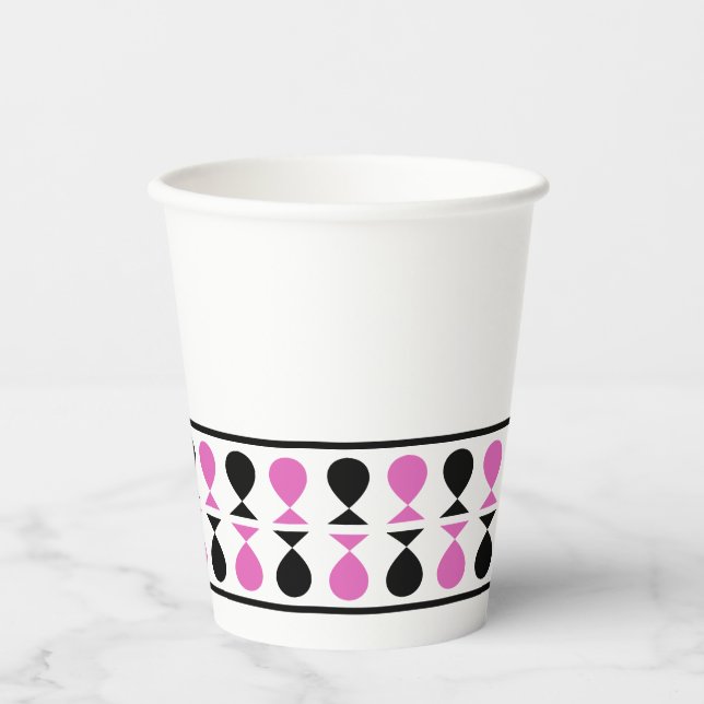 Vasos De Papel ¡fiesta! Rosa (Anverso)