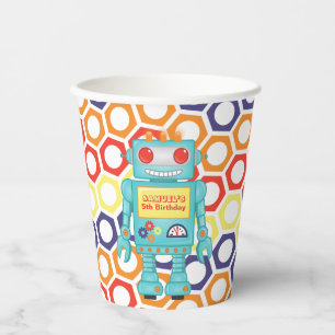 Vasos De Papel Fiesta temática de Robot