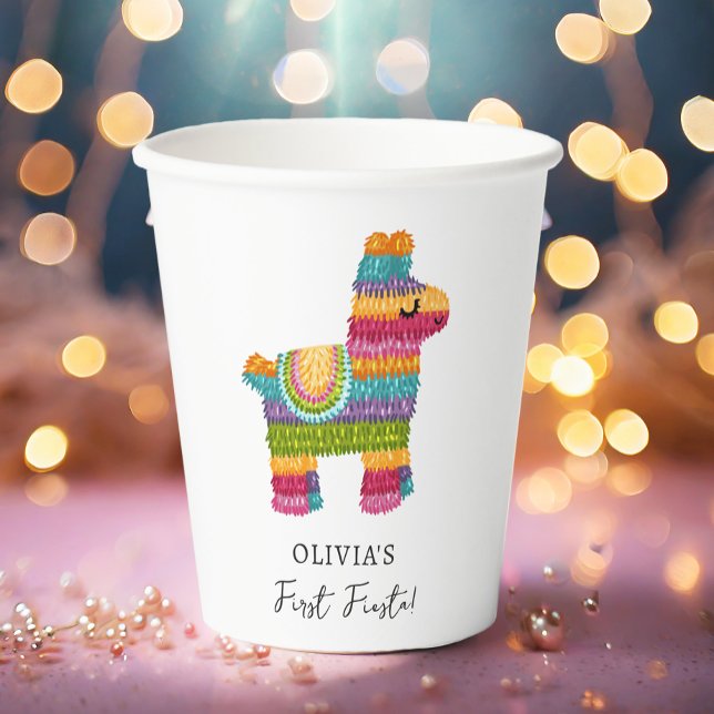 Vasos De Papel Fiesta y divertido Piñata Llama Mexicana Primer Cu (Subido por el creador)