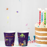 Vasos De Papel Fiesta Zombie Birthday Kids<br><div class="desc">Transforme tu cumpleaños en una celebración inolvidable para ti y tus invitados con este diseño animado y colorido con zombis,  momias,  cementerios,  dulces y más. Fácilmente personalizarlo con tus detalles,  y estás listo para ir. Disfruta de tu fiesta de cumpleaños</div>