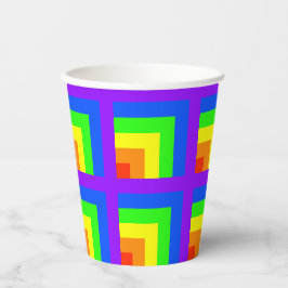 Vasos De Papel Fiestas de bloqueo de arcoiris - conjunto 3