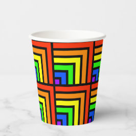Vasos De Papel Fiestas de bloques arcoiris - conjunto 1