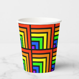 Vasos De Papel Fiestas de bloques arcoiris - conjunto 1
