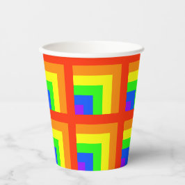 Vasos De Papel Fiestas de bloques arcoiris - conjunto 2