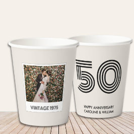 Vasos De Papel Fiestas de decoración personalizada a 50 años