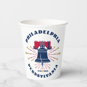 Vasos De Papel Filadelfia Liberty Bell Patriótico Paper cup