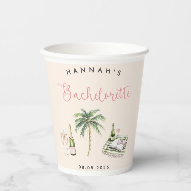 Vasos De Papel Fin de semana de despedida de soltera en el país d (Anverso)