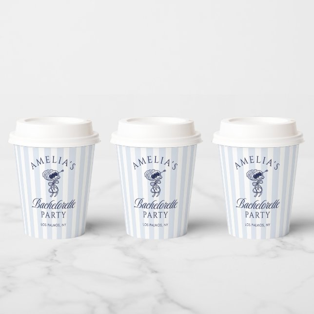 Vasos De Papel Fin de semana de soltera de cóctel dibujado a mano (Multi)