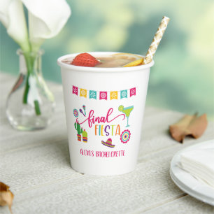 Vasos De Papel Final Fiesta Bachelorette Party Paper Cup - WH