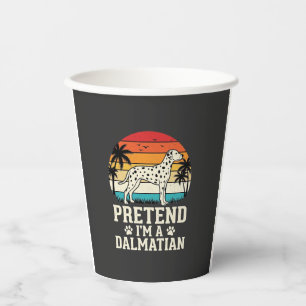 Vasos De Papel Finge que soy un perro retro dálmata
