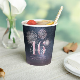 Vasos De Papel Fireworks Sweet 16 Midnight Rubor ID984