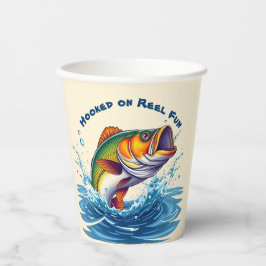 Vasos De Papel Fish-Hooked on Reel Fun