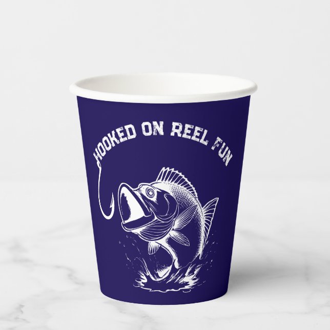 Vasos De Papel Fish-Hooked on Reel Fun (Anverso)