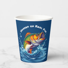 Vasos De Papel Fish-Hooked on Reel Fun