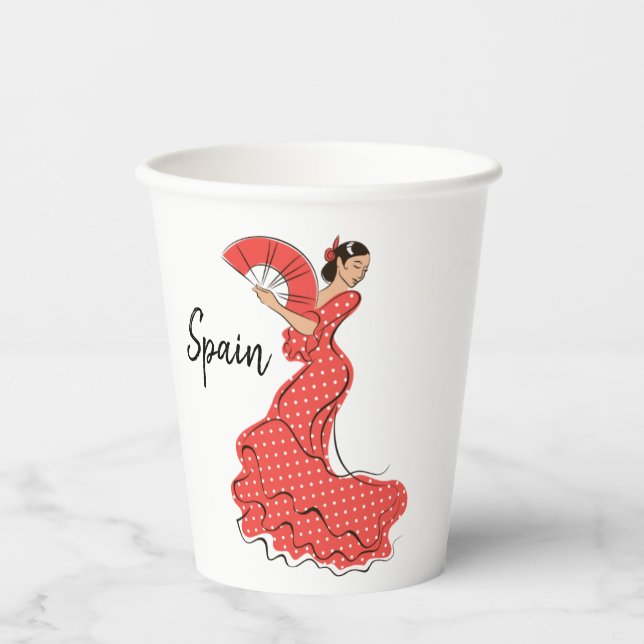 Vasos De Papel Flamenco (Anverso)