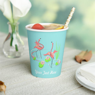 Vasos De Papel Flamingo Fandango Duo 2 Textos