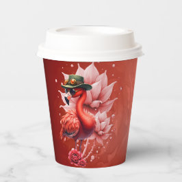 Vasos De Papel Flamingo Steampunk - Arte digital fantástico