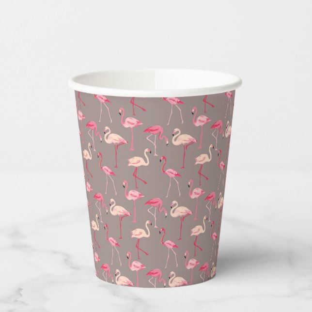 Vasos De Papel Flamingos retro (Izquierda)
