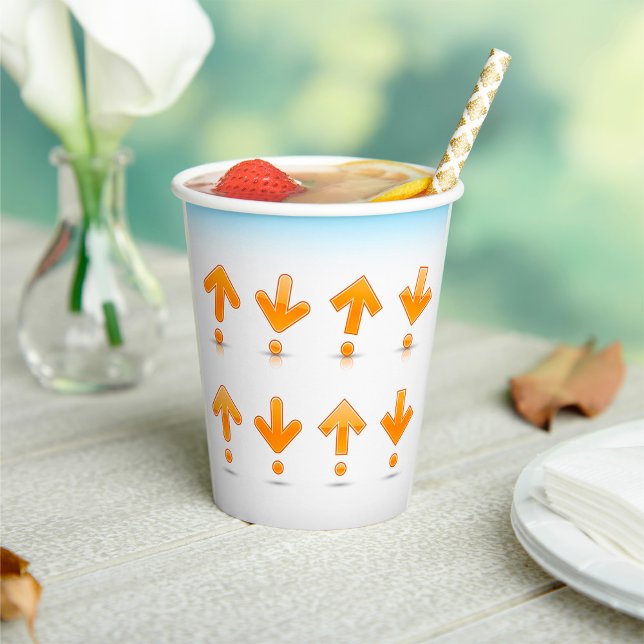 Vasos De Papel Flechas naranjas (Subido por el creador)