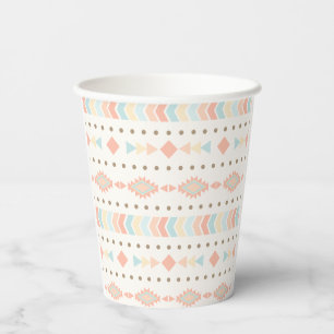 Vasos De Papel Flechas tribales Boho Fiesta taza de papel