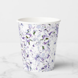 Vasos De Papel Flor acuarela ramo de hortensias.