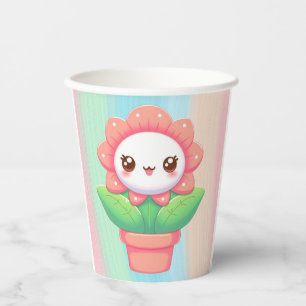 Vasos De Papel Flor caprichosa en la olla