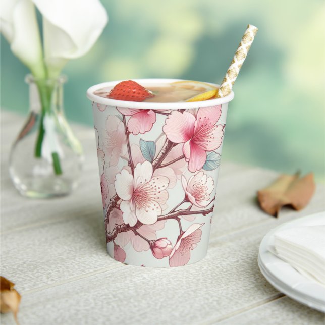 Vasos De Papel Flor de Cerezo (in situ)