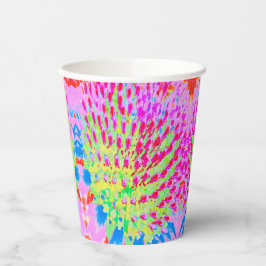 Vasos De Papel Flor de cono de arco iris multicolor