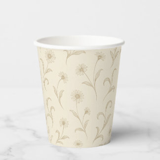 Vasos De Papel Flor de crema neutra de piel
