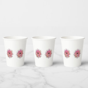 VASOS DE PAPEL FLOR DE DALIA