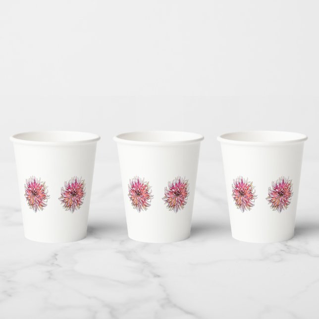 VASOS DE PAPEL FLOR DE DALIA (Multi)
