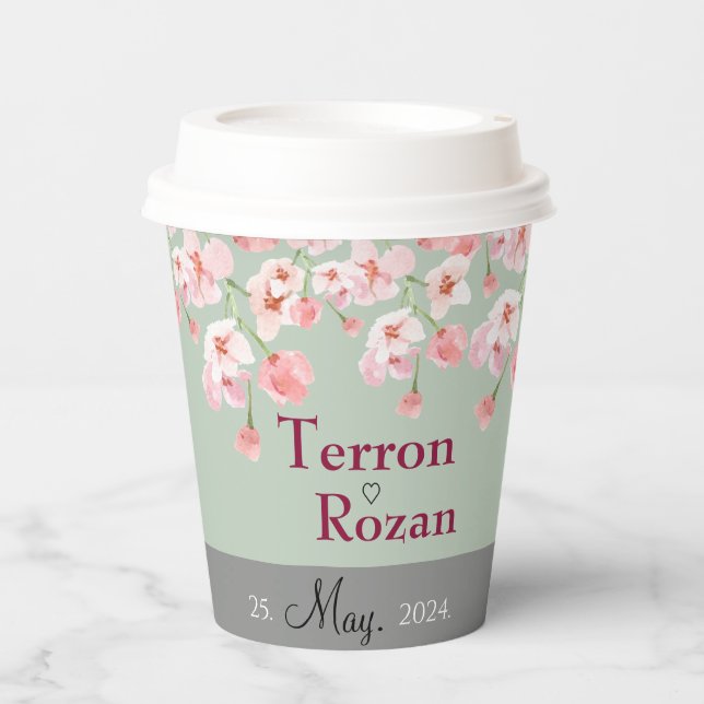 Vasos De Papel Flor de Lavanda (Anverso)