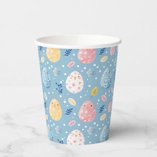 Vasos De Papel Flor de primavera Pascua 8 (Izquierda)