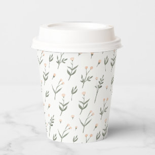 Vasos De Papel Flor floral rosa Rubor Delicate Wildflowers Cottag